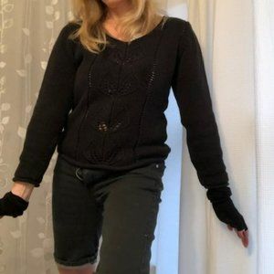 Gloria Vanderbilt Midnight Blue Summer Weight Cotton Sweater, size S